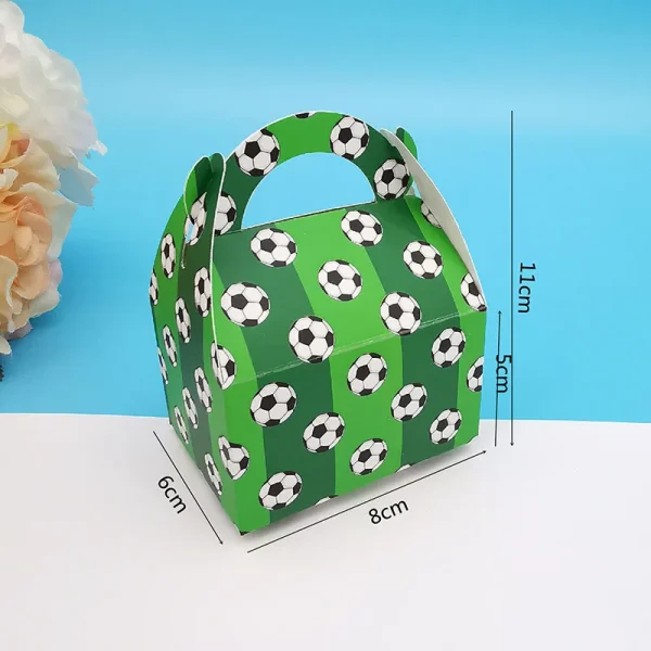12Pcs Mini Football Candy Box Portable Cartoon Kids Birthday Favor Gift Box Chocolate Packaging Bags Baby Shower Party Decor 5