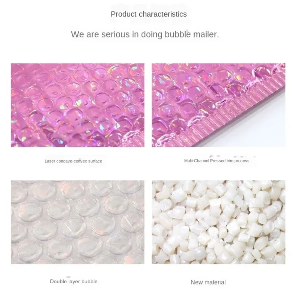 10Pcs/Lot Bubble Mailers Aluminized Bags Laser Envelope Self Seal Postal Gift Packaging Bags Book Shipping Package Colorful Bags 3