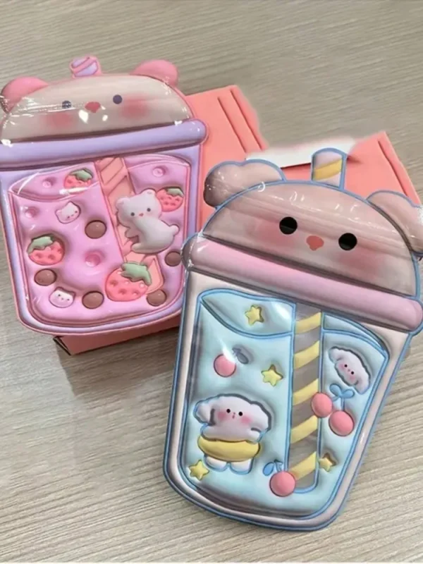 20pcs Cartoon Self-sealing Bags, Cute Bear Snacks Goodies Sealed Bags, Hair Accessories Packaging Bags, Christmas & New Year Gif 1