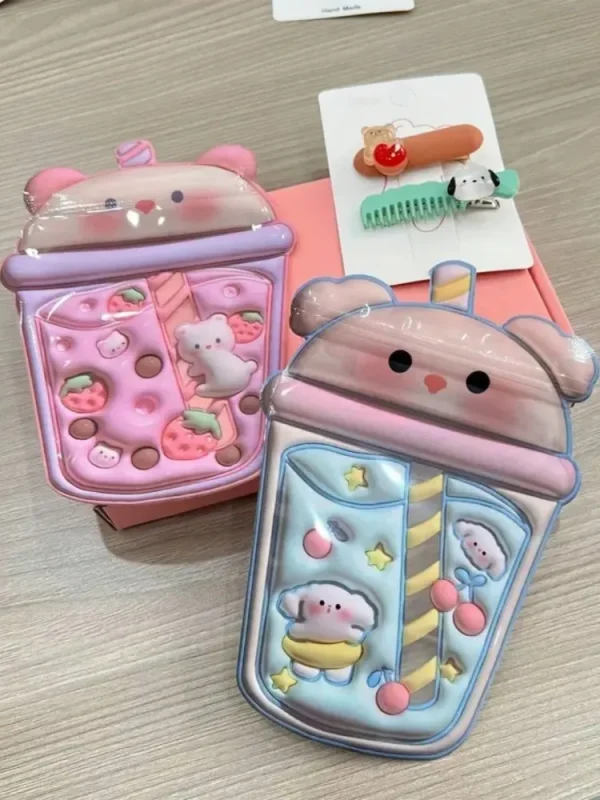 20pcs Cartoon Self-sealing Bags, Cute Bear Snacks Goodies Sealed Bags, Hair Accessories Packaging Bags, Christmas & New Year Gif 2