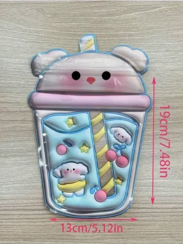 20pcs Cartoon Self-sealing Bags, Cute Bear Snacks Goodies Sealed Bags, Hair Accessories Packaging Bags, Christmas & New Year Gif 5