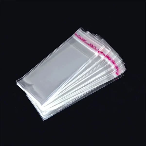 200pcs Transparent Self-Adhesive Plastic Bags for Cookies Candies Jewelry Gifts Postcards - Cellophane Packaging Pouches 5-silk 5