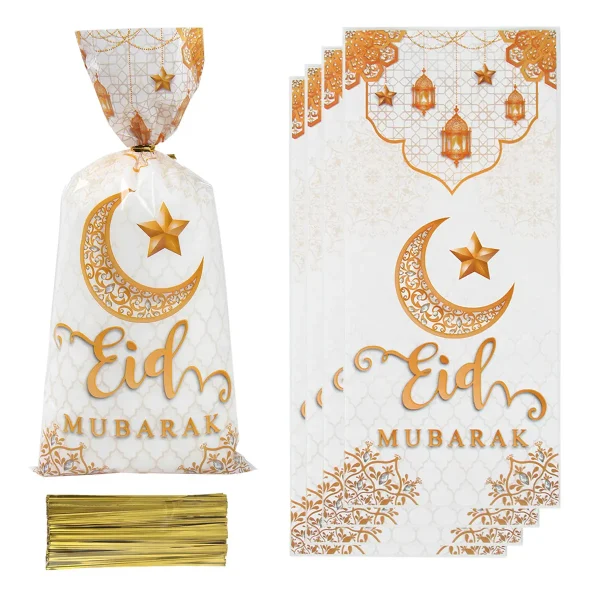 Ramadan Bags Eid Mubarak Gift Bags Ramadan Decoration 2025 Cookie Candy Bag Ramadan Kareem Islamic Muslim Party Eid Al-Fitr Gift 1
