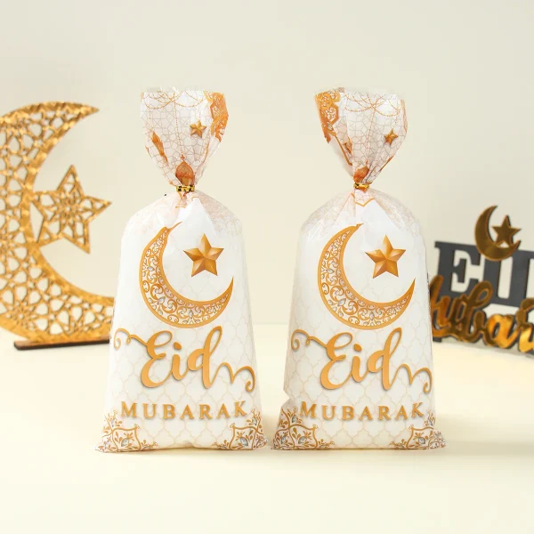 Ramadan Bags Eid Mubarak Gift Bags Ramadan Decoration 2025 Cookie Candy Bag Ramadan Kareem Islamic Muslim Party Eid Al-Fitr Gift 4