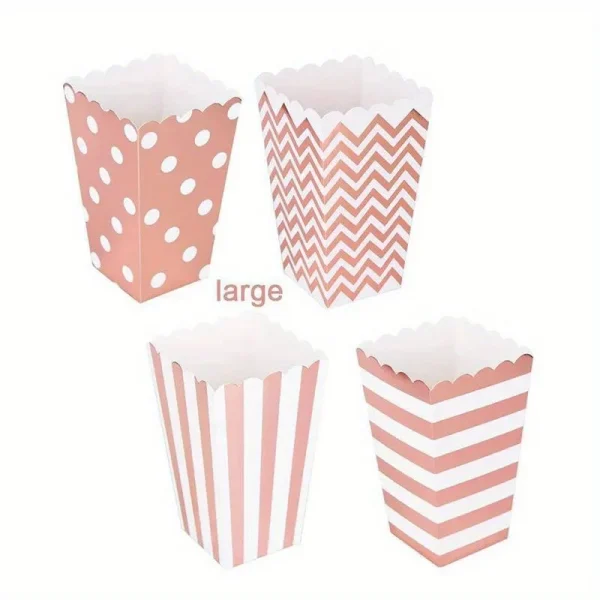 Popcorn Boxes Mini Paper Box Cardboard Container for Party Disposable Snack Candy Bags Popcorn Holder for Birthday Wedding 4