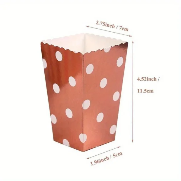 Popcorn Boxes Mini Paper Box Cardboard Container for Party Disposable Snack Candy Bags Popcorn Holder for Birthday Wedding 6