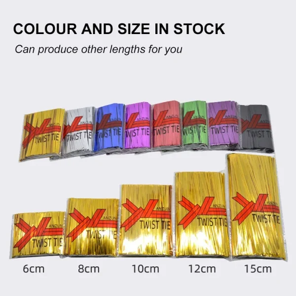 800 Pcs 2.36''-7.87" Twist Ties Plastic Metallic Twist Ties For Bags Wire Tie Reusable Twist Bread Ties For Household Office Use 1