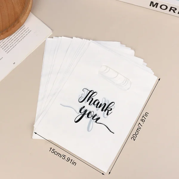 10pcs Thank You Candy Plastic Bags Wedding Gifts Packing Bag For Guest Kids Birthday Baby Shower Party Decor Shopping Handbag 5