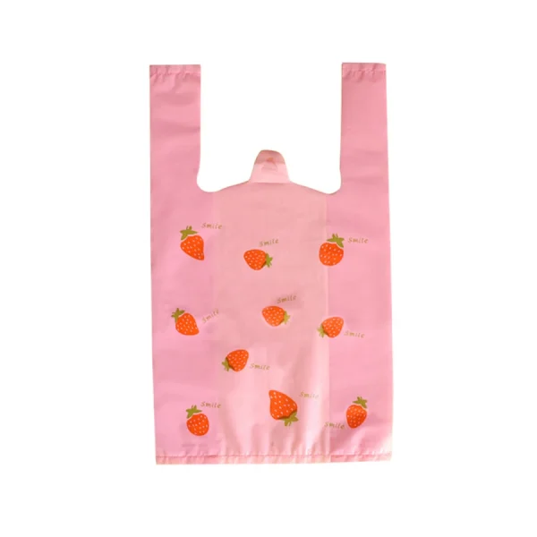 50pcsFolding Shopping Bag Storage Bag Strawberry Handbags Tote Bag Waterproof Eco-Friendly Tote Pouch Women Organizers 6
