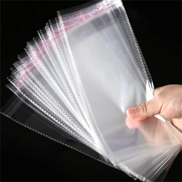 100pcs/lot Transparent Self Adhesive Seal Bags OPP Plastic Cellophane Bags Gifts Bag & Pouch Jewelry Packaging Bags 1