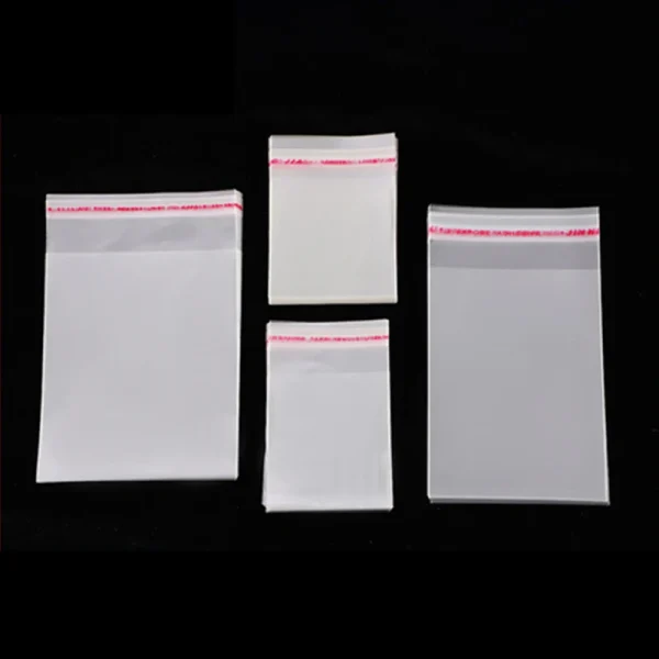 100pcs/lot Transparent Self Adhesive Seal Bags OPP Plastic Cellophane Bags Gifts Bag & Pouch Jewelry Packaging Bags 2