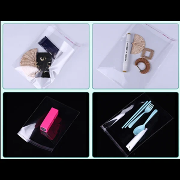 100pcs/lot Transparent Self Adhesive Seal Bags OPP Plastic Cellophane Bags Gifts Bag & Pouch Jewelry Packaging Bags 6