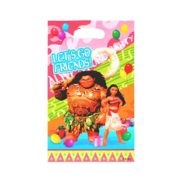 10/50pcs Moana Theme Loot Bag Children's Birthday Party Disposable Plastic Candy Biscuit Handheld Gift Bag Party Supplies Decora 3