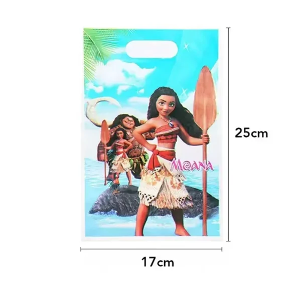 10/50pcs Moana Theme Loot Bag Children's Birthday Party Disposable Plastic Candy Biscuit Handheld Gift Bag Party Supplies Decora 4