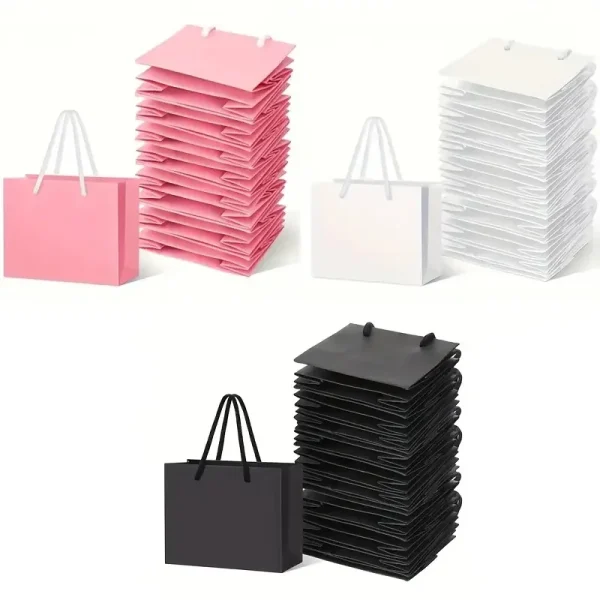 5/10pcs mini party gift bag with handle, suitable for wedding, birthday, earrings jewelry storage, party decoration gift packag 1