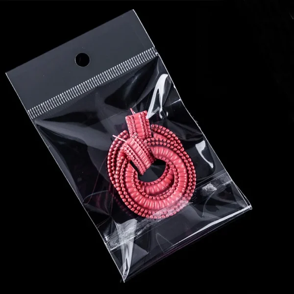 transparent plastic hanging self-adhesive bag, self-sealing jewelry, candy packaging, re-sealable gift biscuit packaging bag 4
