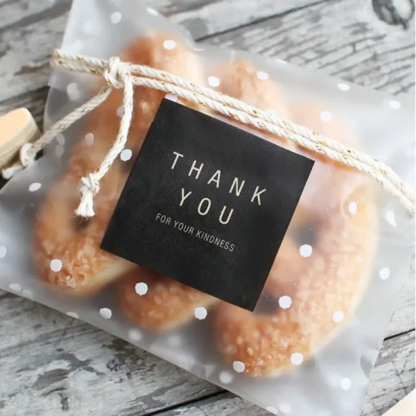 100PCs Transparent Dot Bags Small Ziplock Food Packaging  Clear Fresh-keeping Dustproof Reclosable Candy Cookie DIY Storage 5