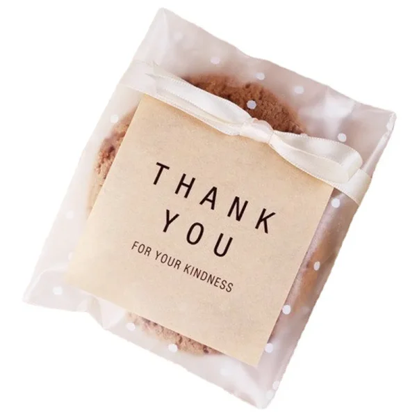 100PCs Transparent Dot Bags Small Ziplock Food Packaging  Clear Fresh-keeping Dustproof Reclosable Candy Cookie DIY Storage 6