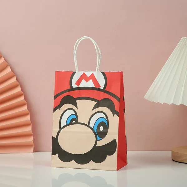 Super Mario Birthday Party Gift Bags Candy Bags Goody Bags Mario Birthday Party Supplies 3