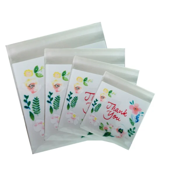Plastic Bags Thank you Cookie&Candy Bag Self-Adhesive For Wedding Birthday Party Gift Bag Biscuit Baking Packaging Bag 5