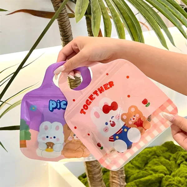 10/40 Pcs Cute Sealed Pocket Cartoon Sealed Bag Handheld Storage Bag Children's Day Gift Packaging Bag Self sealing Bag 4