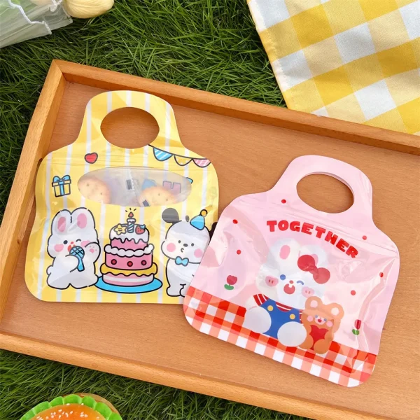 10/40 Pcs Cute Sealed Pocket Cartoon Sealed Bag Handheld Storage Bag Children's Day Gift Packaging Bag Self sealing Bag 5