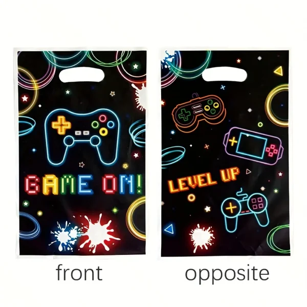 Fluorescent line game machine PE gift bag stylish handbag party party gift bag 3