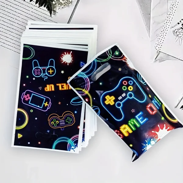 Fluorescent line game machine PE gift bag stylish handbag party party gift bag 5