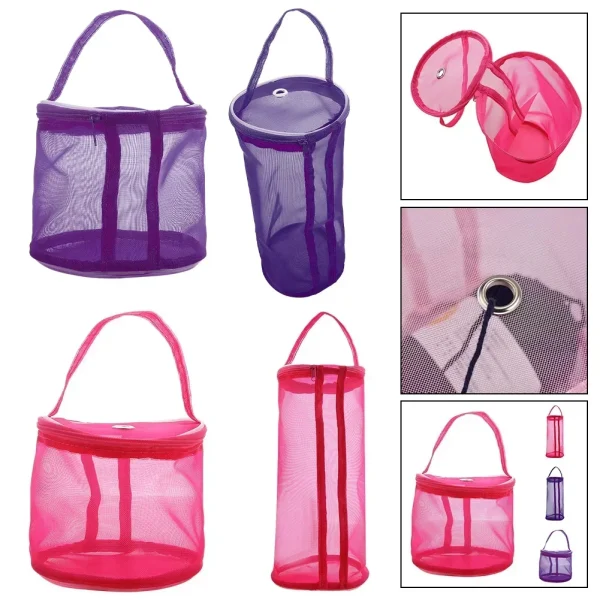 Colorful Yarn Storage Mesh Bag Mesh Weaving Round Bags Wool Storage Bag Yarn Crochet Organizer Knitting Baskets DIY Accessories 1