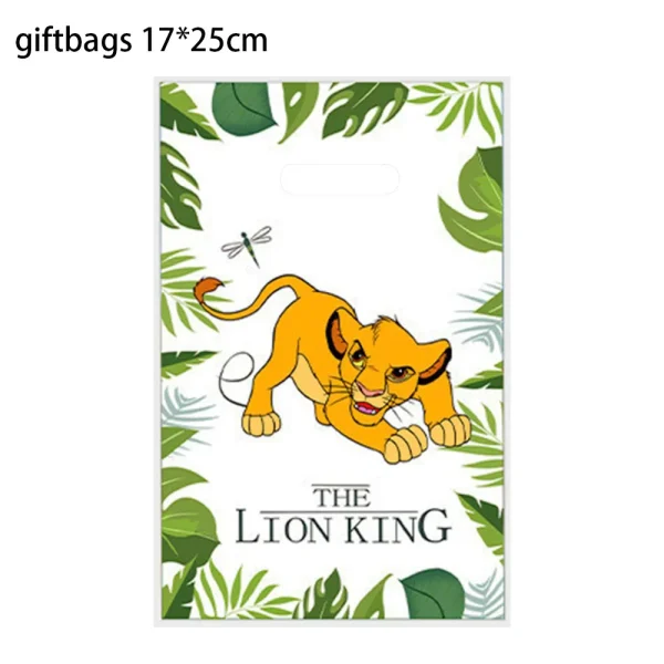 10/20/30pcs/lot The Lion King Birthday Party Gift Bags Plastic Candy Bag Boy Party Loot Bag Kids Birthday Party Favors Supplies 2