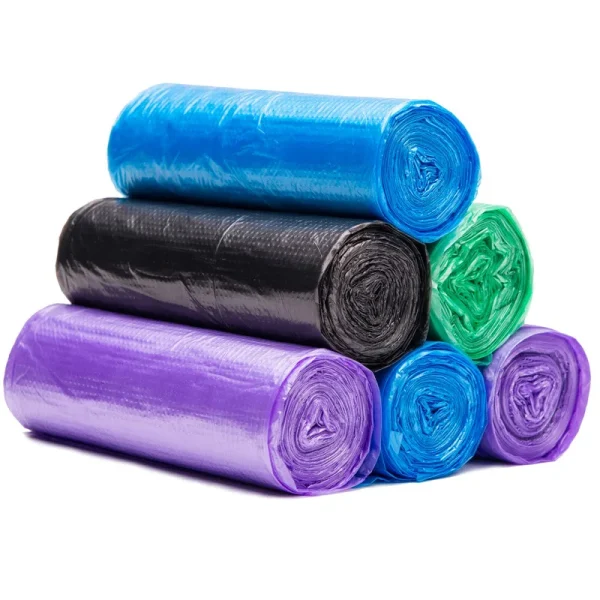 5 Rolls 1 pack 100Pcs Household Disposable Trash Pouch Kitchen Storage Garbage Bags Cleaning Waste Bag Plastic Bag 2