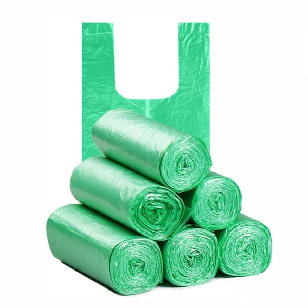5 Rolls 1 pack 100Pcs Household Disposable Trash Pouch Kitchen Storage Garbage Bags Cleaning Waste Bag Plastic Bag 6
