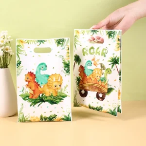 10/20/50pcs Dinosaur Plastic Gift Bag Candy Bag Dinosaur Birthday Party Baby Shower Decor Kids Birthday Party Favors Supplies 1