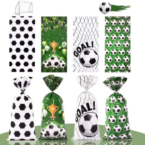 25/50pcs Soccer Theme Candy Wrapping Bags Football Gift Bag Cookie Bag Fans Party Favor Bags for Boys Birthday Party Decor 1