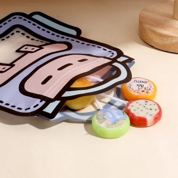 12/1PCS Creative Gifts Packaging Bags Cartoon School Bag Shape Candy Snack Self-lock Bags For Kids Birthday Party Decors Gifts 4
