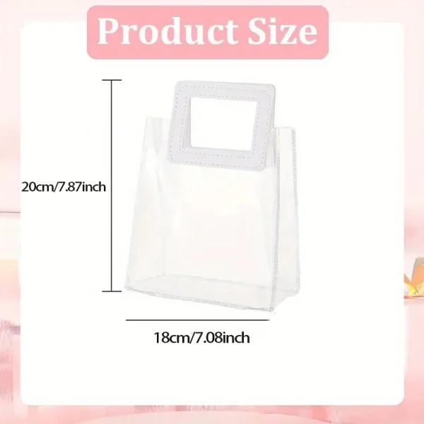 5/15 PVC Gift Bags Packing Bag with Handle Wedding Accessories Festival Souvenir Party Present Candy Jewelry Packaging Home 6