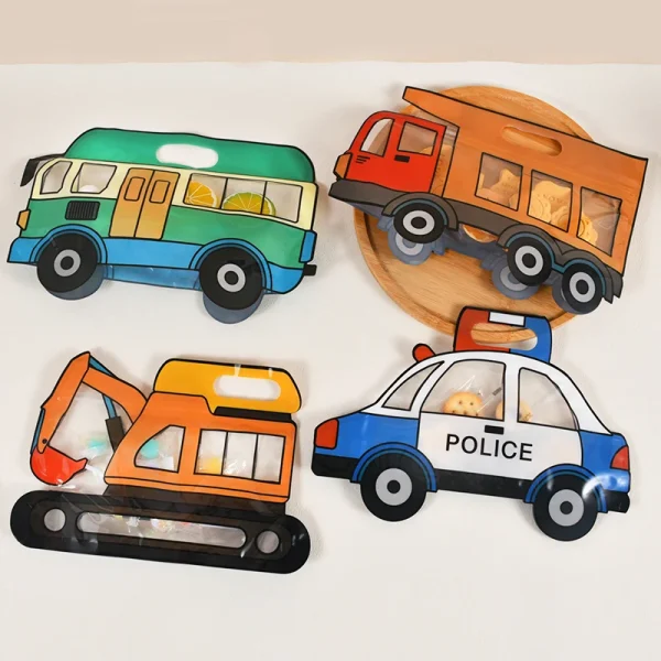 5/10/20Pcs Truck Excavator Candy Gift Bag Police Car Construction Cookie Snack Zipper Bags Kids Birthday Party Decor Supplies 3