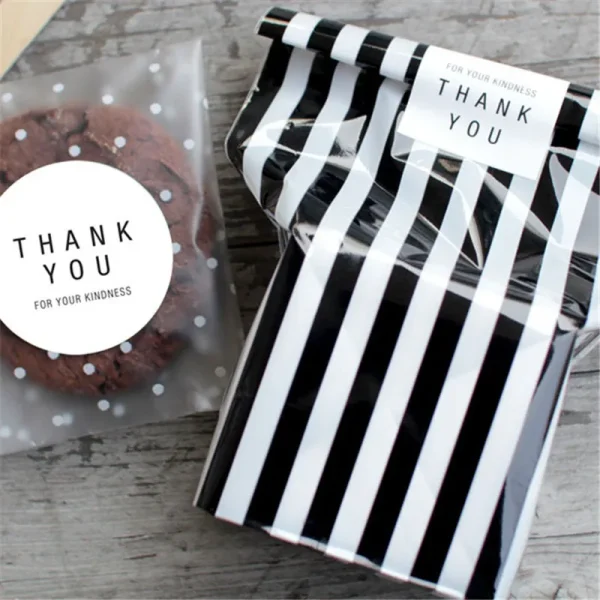 100Pcs/Lot Translucent Dots Plastic Cookie Packaging Bags Cupcake Wrapper Self Adhesive Bags Birthday Party Wedding Decorations 3