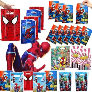 Spiderman Party Gift Bags Avengers Superhero Spider Candy Bags for Kids Boys Birthday Party Favors Festival Supplies 1