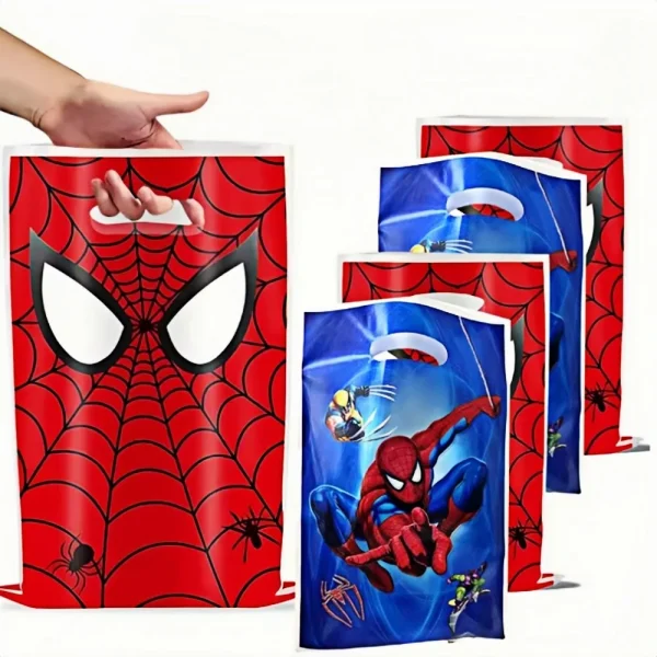 Spiderman Party Gift Bags Avengers Superhero Spider Candy Bags for Kids Boys Birthday Party Favors Festival Supplies 2