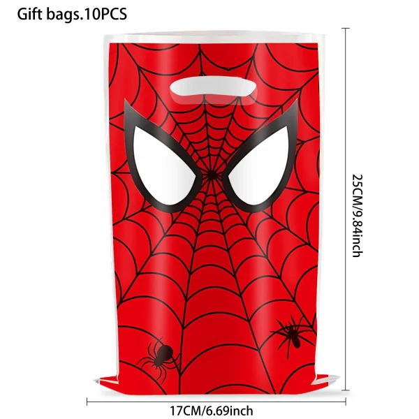 Spiderman Party Gift Bags Avengers Superhero Spider Candy Bags for Kids Boys Birthday Party Favors Festival Supplies 4