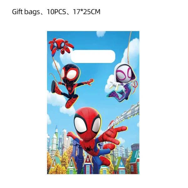 Spiderman Party Gift Bags Avengers Superhero Spider Candy Bags for Kids Boys Birthday Party Favors Festival Supplies 5