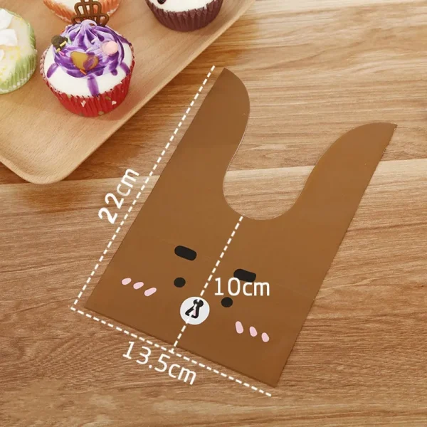 Special Price 50pcs 13.5x22cm Cute Rabbit Ear Plastic Bag Cookie Bags Christmas Gift Bags Candy Birthday Party Wedding Decorate 5