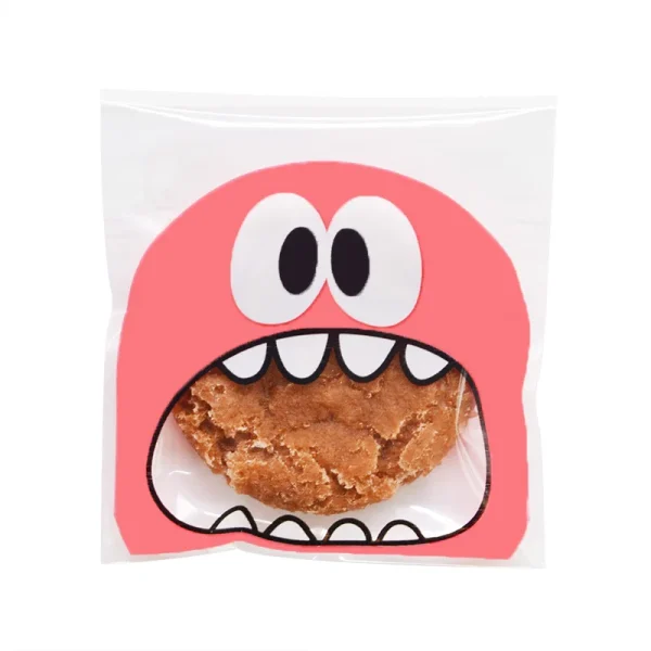 100Pcs Plastic Bags Thank you Cookie&Candy Bag Self-Adhesive For Wedding Birthday Party Gift Bag Biscuit Baking Packaging Bag 5
