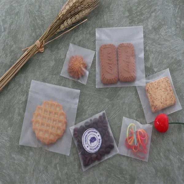 100pcs Small Size Cute Transparent Candy Cookie Bags Wedding Birthday Party Craft Self-adhesive Plastic Biscuit Packaging Bag 2