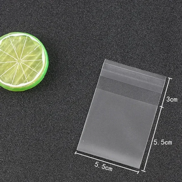 100pcs Small Size Cute Transparent Candy Cookie Bags Wedding Birthday Party Craft Self-adhesive Plastic Biscuit Packaging Bag 4