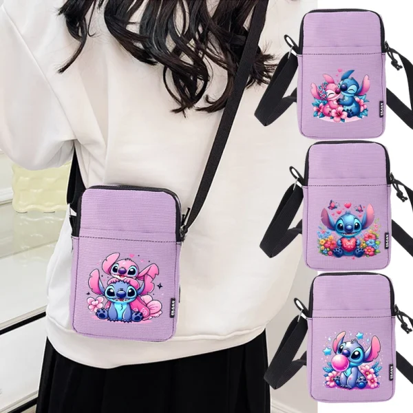 Lilo Stitch Women Mini Phone Bag Girl Small Oxford Cloth Shoulder Bags Cute Cartoon Crossbody Protable Satchel Birthday Gift 1