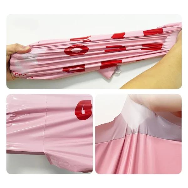 Pink Thank You Courier Bag Express Mailing Pouch Shipping Packaging Bags for Store Self Seal Clothing Courier Parcel 10Pcs 3