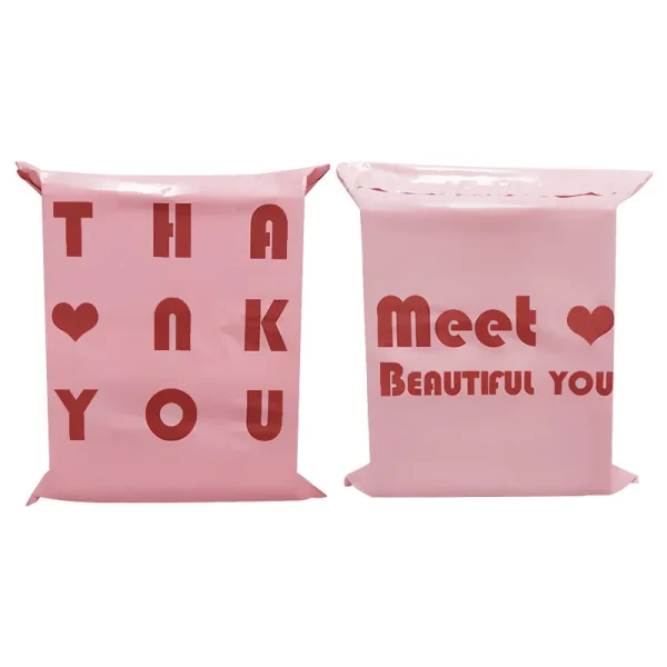 Pink Thank You Courier Bag Express Mailing Pouch Shipping Packaging Bags for Store Self Seal Clothing Courier Parcel 10Pcs 5