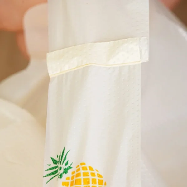 50PCS Colorful Plastic Bag Cute Fruit Pattern Handheld Gift Bag Clothing Kitchen Shopping Party Gift Packaging Reusable 3